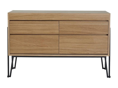Laviecasa QUGD69498 vanity unit in wood and metal with 4 drawers, 120cm wide