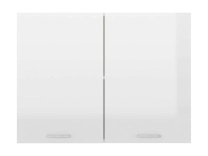 High-gloss white kitchen wall cabinet 80x31x60