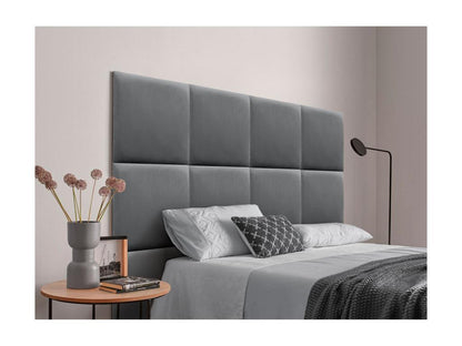Meublori Tête delit Tapissée en velours de qualité Meubloriérieure composée de panneaux autocollants interchangeables pour chambre gris cendré 190 cm
