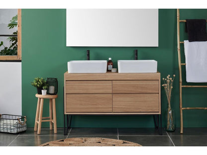 Laviecasa QUGD69498 vanity unit in wood and metal with 4 drawers, 120cm wide