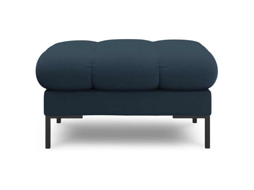 Meublori - Pouf Meublori en tissu structurel bleu - 60x60x41cm