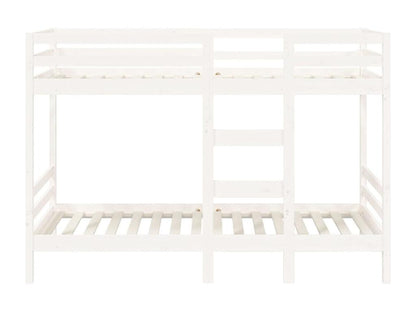 Lit superposé sans matelas blanc 80x200 cm bois de pin massif