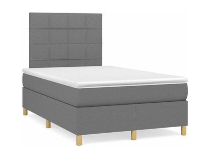Sommier à Meublori de lit matelas LED gris foncé 120x190 cm tissu
