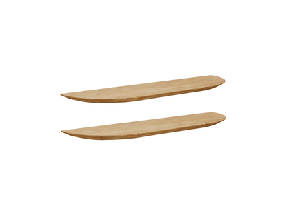 Ensemble 2 étagères en bois de sapin marron 120x3.2cm - Meublori