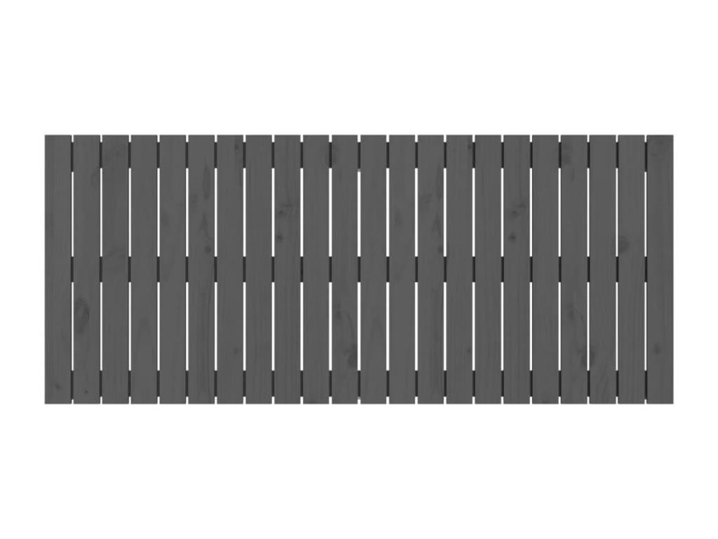 Tête de lit murale Gris 140x3x60 cm Bois massif de pin