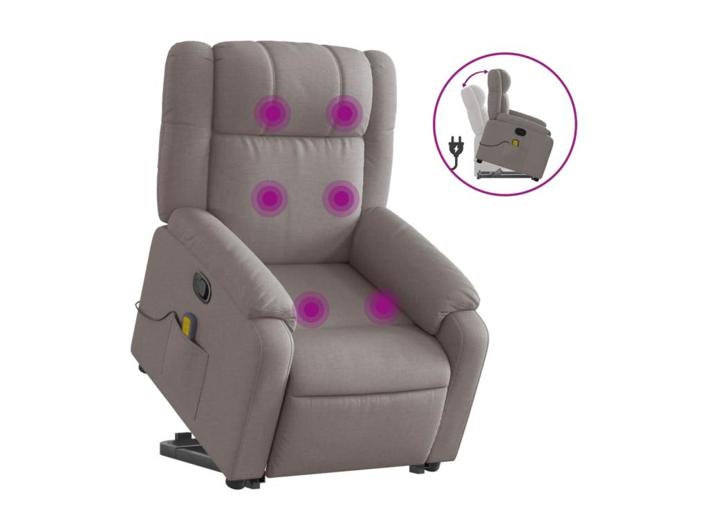 Fauteuil inclinable massant Meublori Tissu