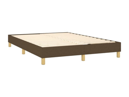 Lit à sommier tapissier avec matelas Marron foncé 140x200 cm