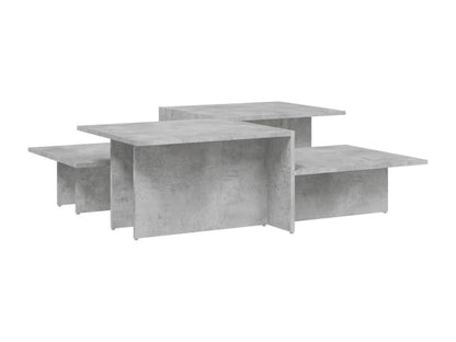 Tables basses 2 pcs gris béton bois d'ingénierie