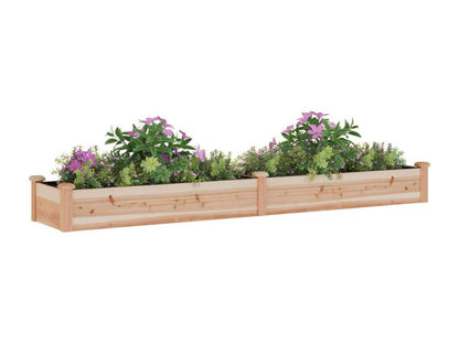 Lit surélevé de jardin doublure 240x45x25 cm bois massif sapin WVQO82576