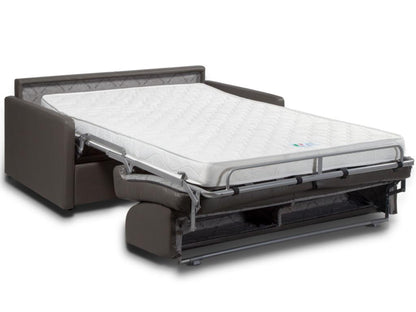 Canapé 4 places convertible express en simili marron - Couchage 160 cm - Matelas 18 cm Laviecasa LTPM01260