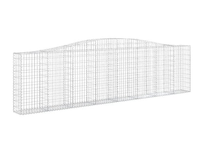 Arched gabion baskets, 10 pieces, 400x30x100/120 cm, galvanized iron