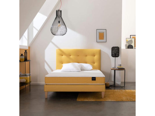 Sommier déco tapissier jaune Aurore - Laviecasa 120x190 VXKJ04359