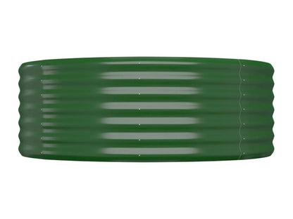 Lit surélevé de jardin Acier enduit de poudre 249x100x36cm Vert