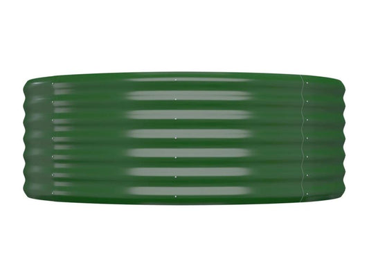 Lit surélevé de jardin Acier enduit de poudre 249x100x36cm Vert