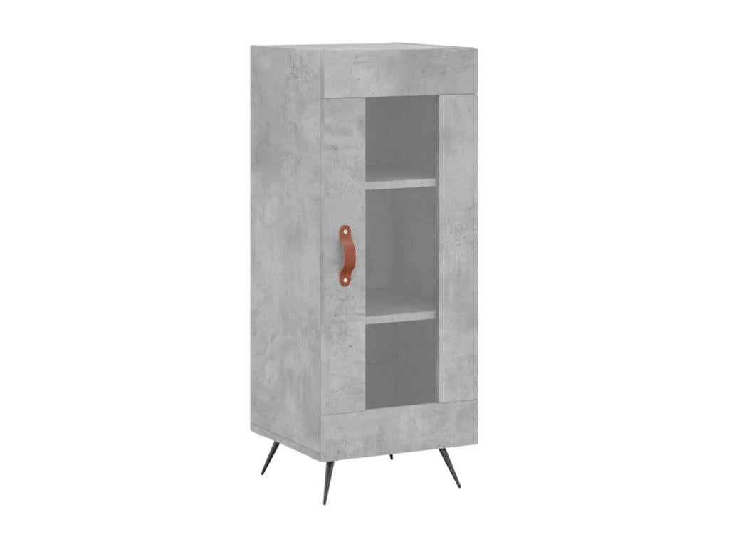 Buffet haut Gris béton 34.5x34x180 cm Bois d'ingénierie