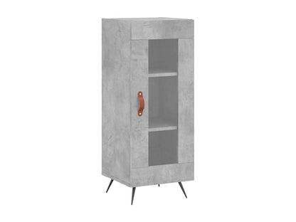 Buffet haut Gris béton 34.5x34x180 cm Bois d'ingénierie