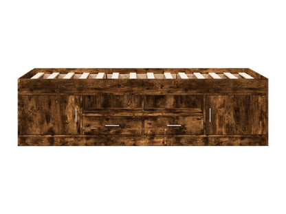 Lit de jour avec tiroirs chêne fumé 90x190 cm bois d'ingénierie