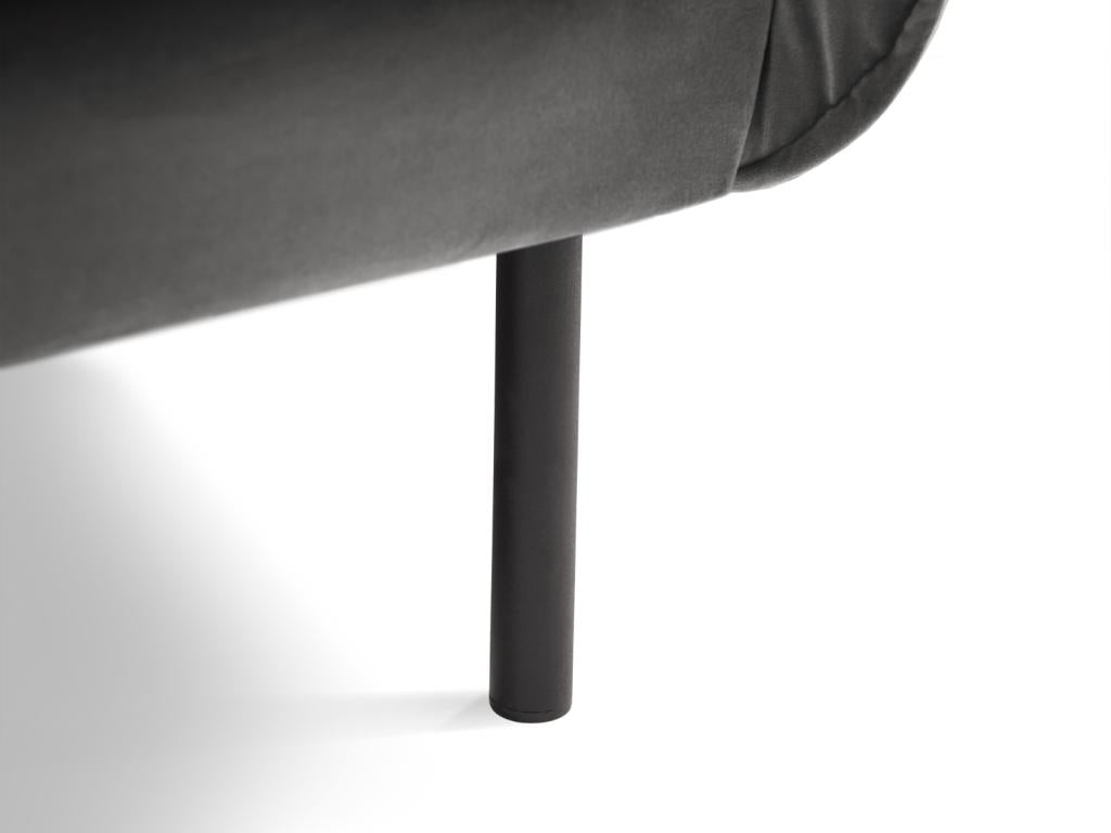 Meublori - Fauteuil Meublori en velours gris - 97x94x95cm