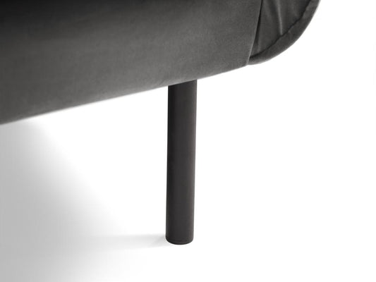 Meublori - Fauteuil Meublori en velours gris - 97x94x95cm