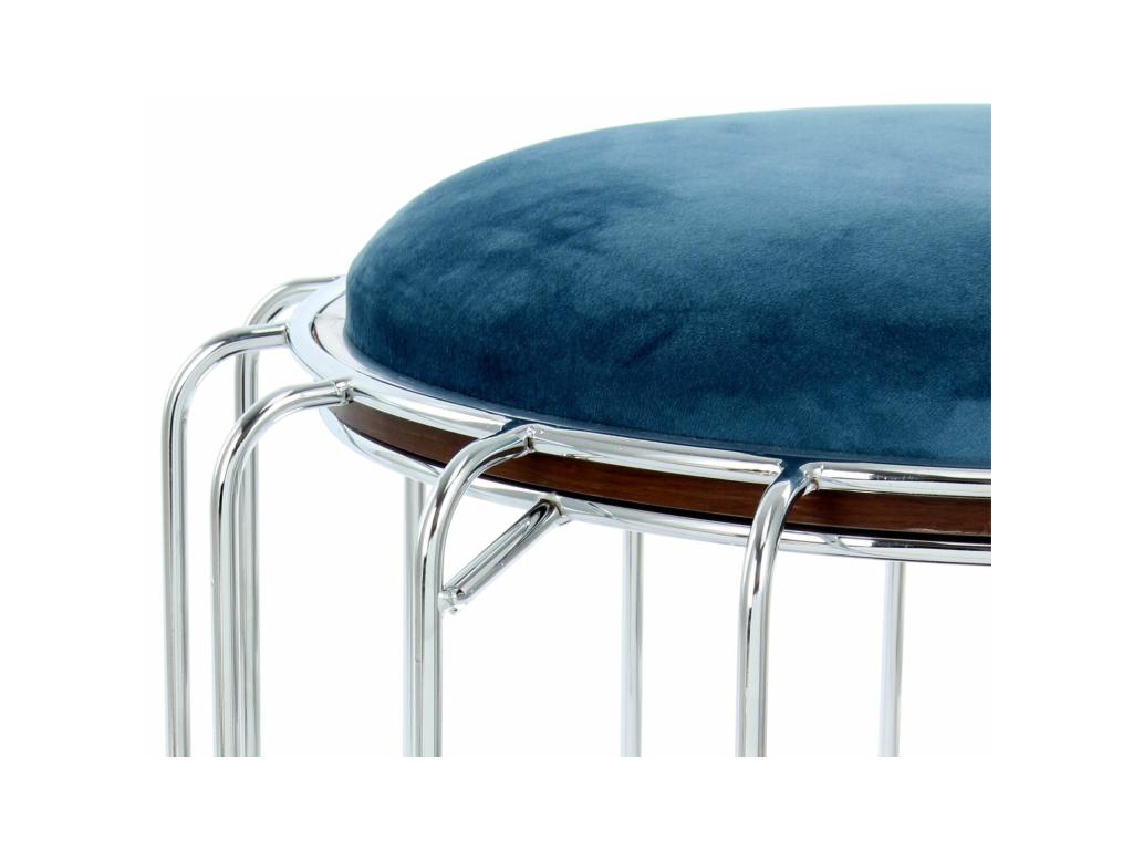 Pouf reverse table d'appoint confortable silver