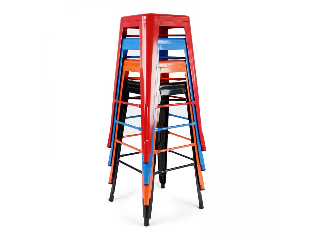 Tabouret de bar en métal brillant Meublori