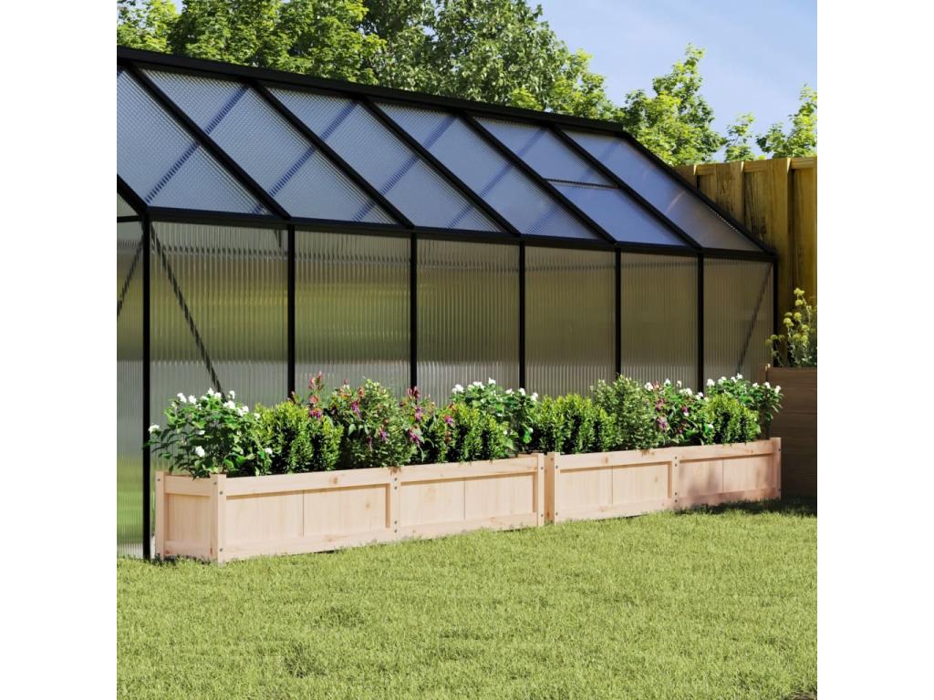 Jardinières 2 pièces bois de pin massif