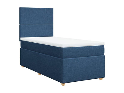 Sommier à Laviecasa de lit avec matelas Bleu 90x200 cm Tissu VSAW13567