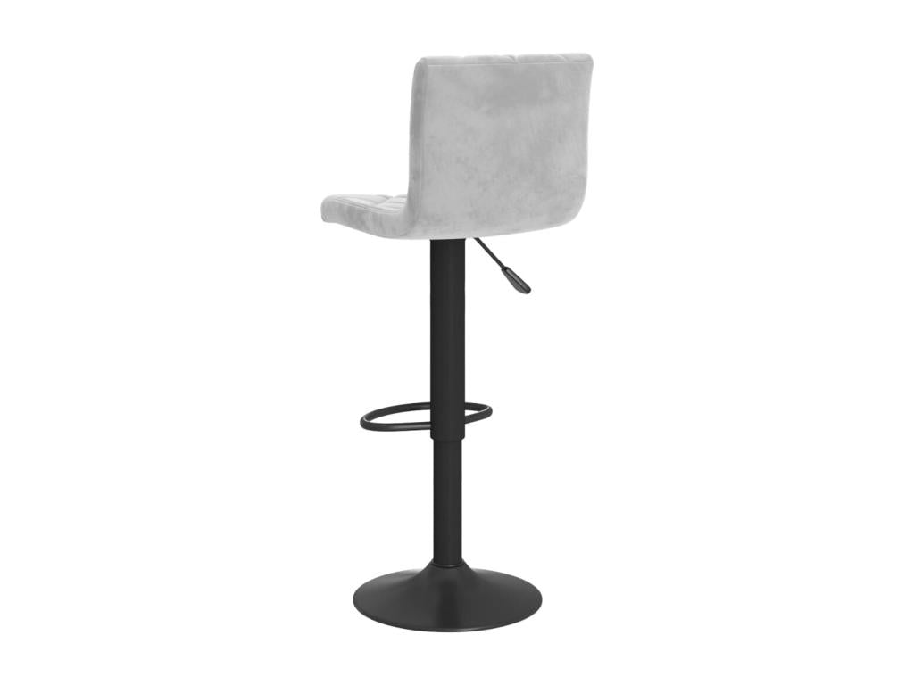 Tabourets de bar 2 pcs Gris clair Velours 9