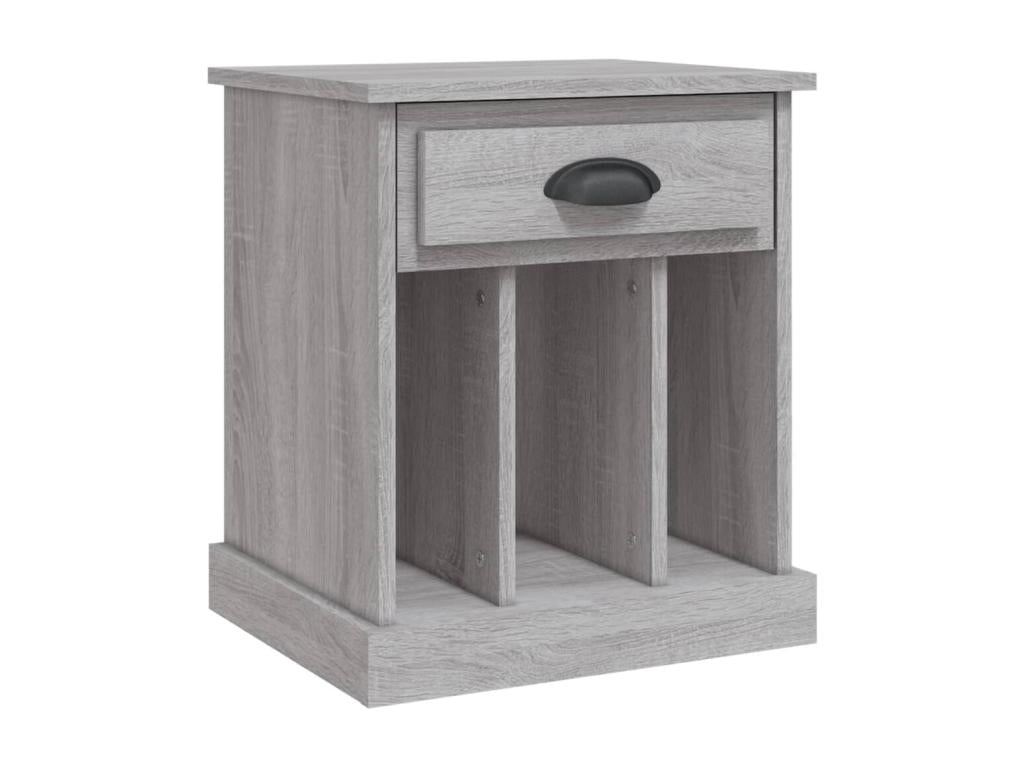 Table de chevet Meublori gris 43x36x50 cm