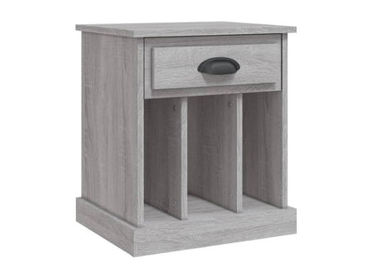 Table de chevet Meublori gris 43x36x50 cm