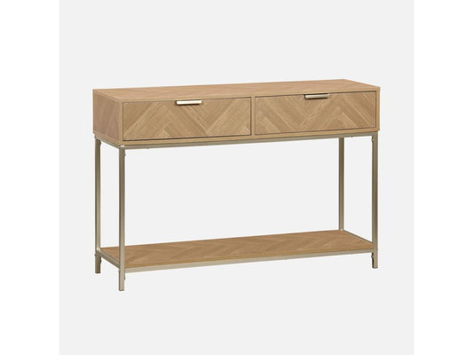 Console- Meublori- deux tiroirs- une étagère- L 110 x l 35 x H 75cm