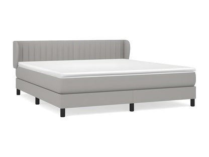 Sommier à Meublori de lit avec matelas Gris clair 180x200 Tissu