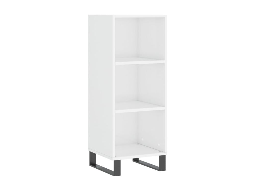 Buffet haut Blanc brillant 34.5x34x180 cm Bois d'ingénierie