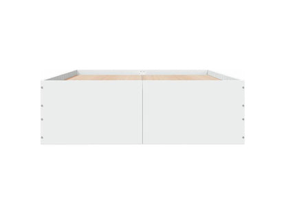 Cadre de lit blanc 140x200 bois d'ingénierie