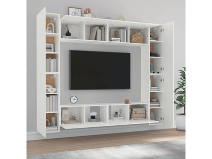 Ensemble de meubles TV 8 pièces Blanc Bois d'ingénierie