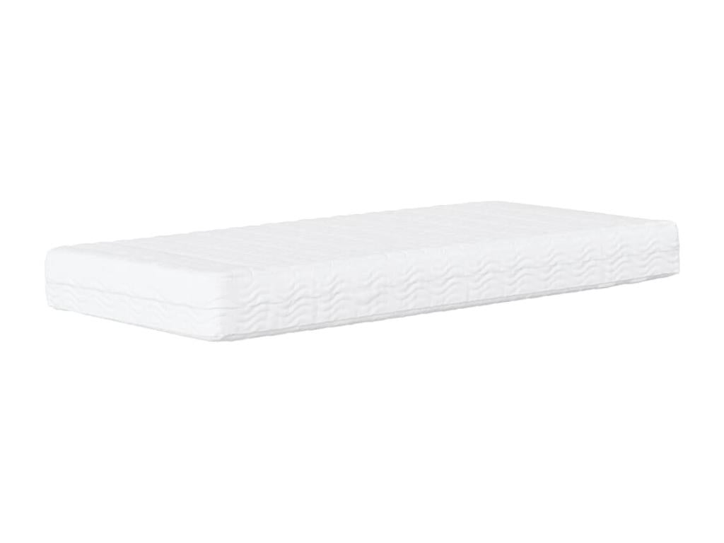 Lit avec matelas blanc et noir 90x190 cm similicuir CJVS45900