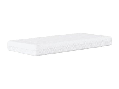 Lit avec matelas blanc et noir 90x190 cm similicuir CJVS45900
