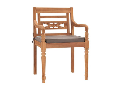 Ensemble à manger de jardin coussins 7pcs Bois de teck solide