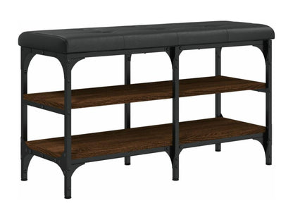 Banc à chaussures chêne marron 82x32x47 Bois d'ingénierie