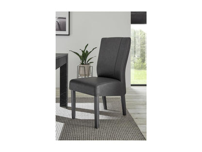 Chaise URBAN simili-cuir Gris dimensions H99 x L46 x P63 cm idéal pour une salle à manger moderne et design
