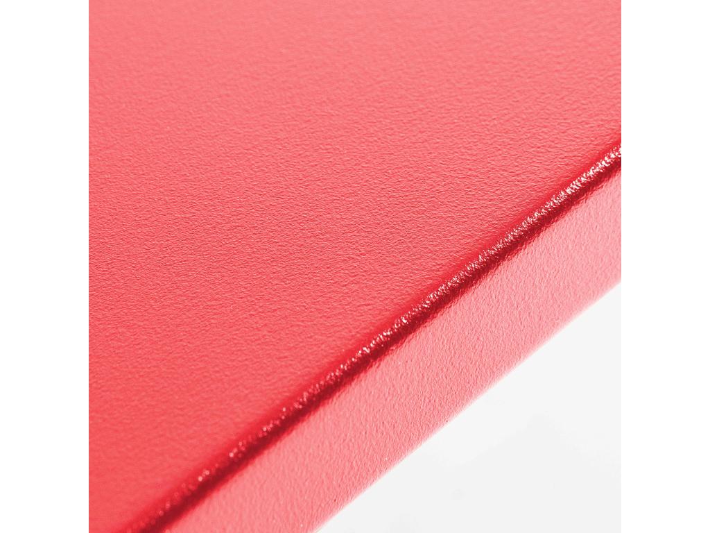 Ensemble table de jardin carrée et 8 fauteuils en métal rouge - Laviecasa WJCN75567