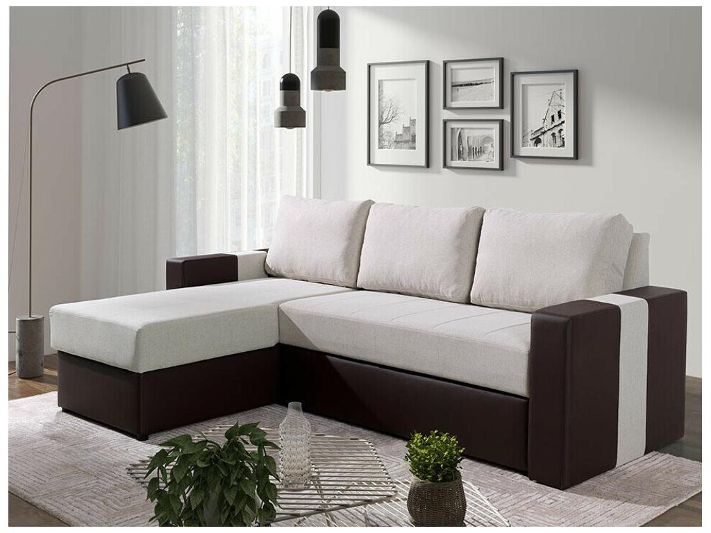 Canapé d'angle Laviecasa 175 Brun clair Fonction de couchage Boîte de literie 234cm CMGD30283