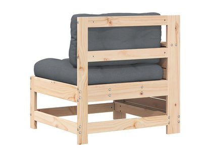 Canapé de jardin accoudoir avec coussin bois massif de pin