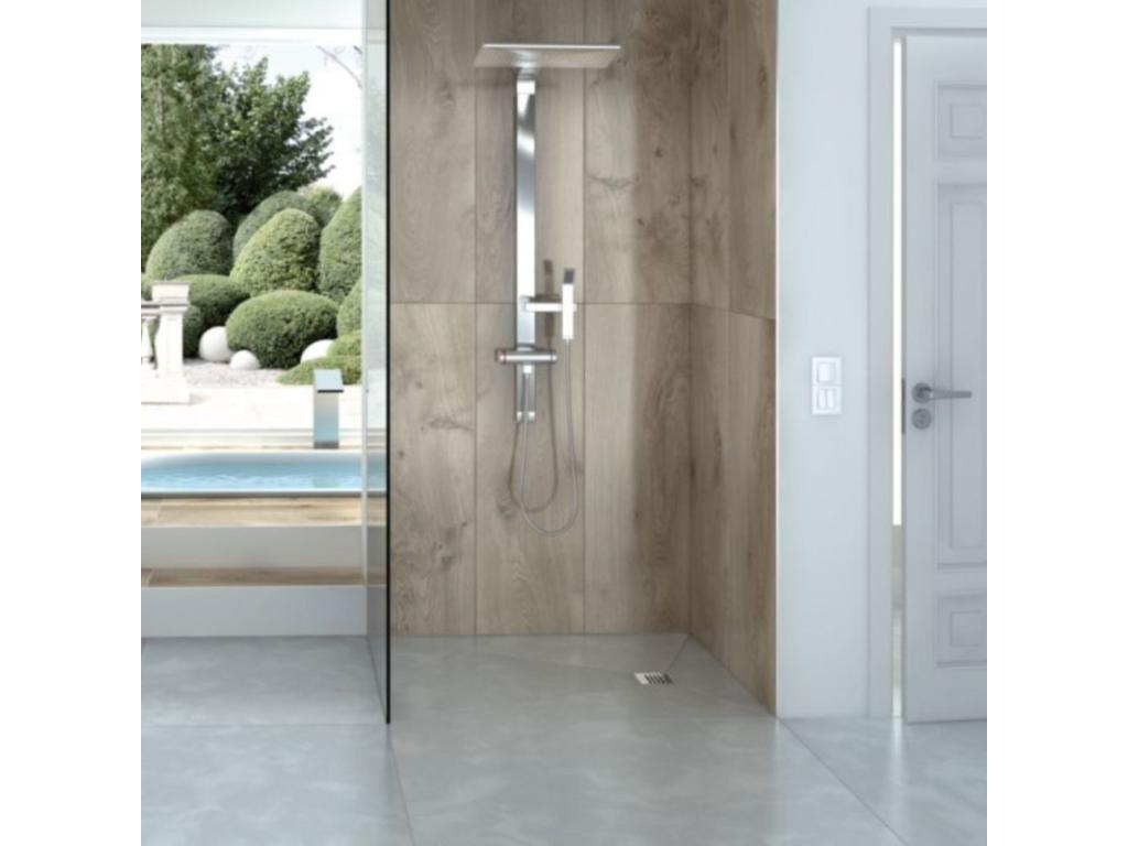 Receveur de douche à carreler 140x90 Laviecasa Primo écoulement excentré bonde verticale Laviecasa d'étanchéité colle 320 RXJC07706
