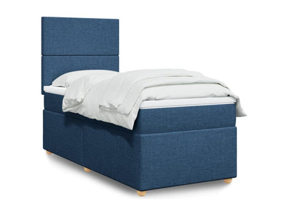 Sommier à Laviecasa de lit avec matelas Bleu 90x200 cm Tissu VSAW13567
