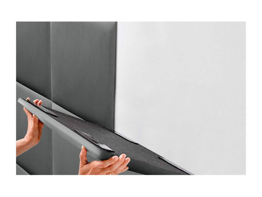 Meublori Tête delit Tapissée en velours de qualité Meubloriérieure composée de panneaux autocollants interchangeables pour chambre gris cendré 190 cm