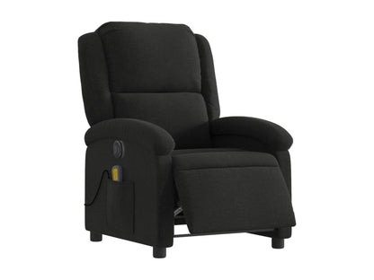 Fauteuil massant inclinable électrique Noir Tissu