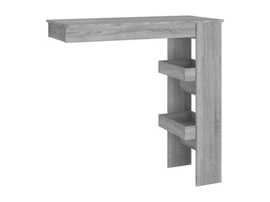 Table bar murale Meublori gris 102x45x103.5 cm Bois d'ingénierie