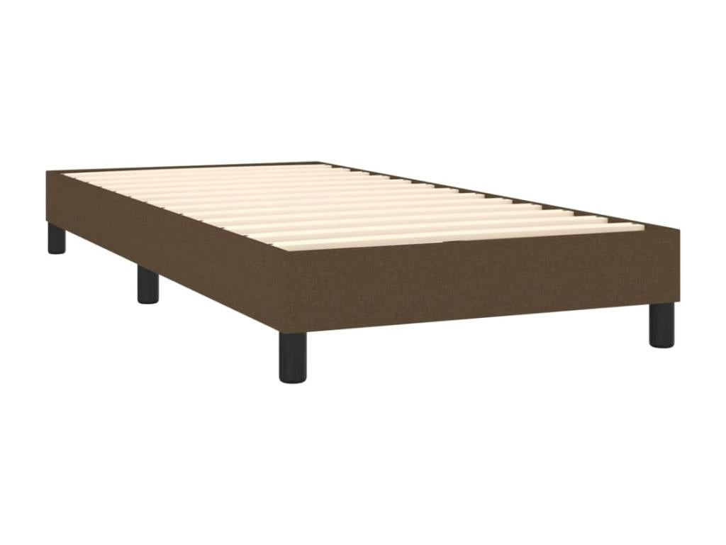 Lit à sommier tapissier avec matelas Marron foncé 90x190 cm