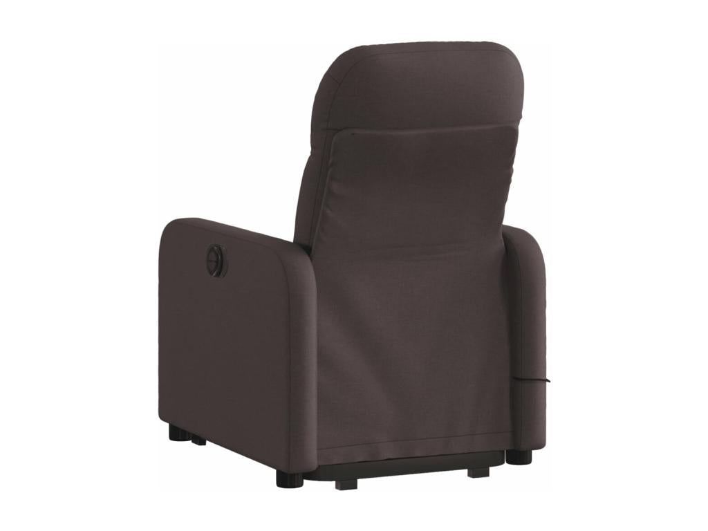 Fauteuil inclinable de massage Marron foncé Tissu
